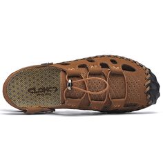 Color: Black,Brown Closure Type: Slip-On Feature: Soft,Slip Resistant,Two-ways Size: US 8,US 9,US 10,US 7.5,US 8.5,US 6.5 Shoes Type: Hand Made Sandals,Beach Sandals Toe Type: Closed Toe Upper Material: Microfiber Outsole Material: Rubber