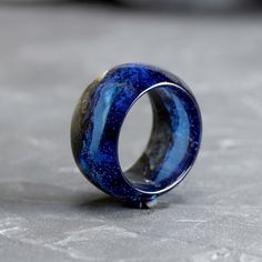 Unique wooden ring crafted by hand from stabilized maple wood & Resin Jewelry. Incredible landscape of nature in a miniature world inside the ring. You can also purchase a thinner ring. To do this, follow the link https://www.etsy.com/listing/701537823/wood-bands-ring-wooden-rings-for-women?ref=shop_home_active_1&frs=1 The wooden ring you will receive will be a little different from the picture, because each ring is totally handmade. But we saving the style, material and color. Your orde Wooden Rings Craft, Raw Amethyst Ring, 5 Year Anniversary Gift, Rings Blue, Resin Rings, Wood Resin Jewelry, Miniature World, 5 Year Anniversary, How To Make Rings