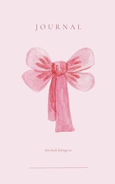 a pink book cover with an image of a bow on the front and back of it