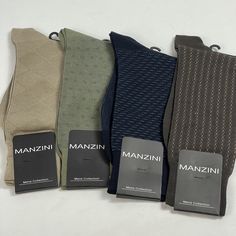 Sz 7-12 Manzini Dress Socks 4 Pair New With Tags (C). Double Nostril, Luxury Socks, Body Modifications, Dress Socks, Home Essentials, Helix, Men's Collection, Piercings, Split