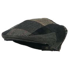 Men's Patchwork Ivy Cap Adjustable Flat Cap Beret For Outdoor, Black Six-panel Fall Hat, Fitted Six-panel Winter Hat, Fitted Winter Six-panel Hats, Fall Six-panel Hat For Outdoor, Adjustable Flat Bill Baseball Cap For Fall, Fall Six-panel Outdoor Hat, Fall Outdoor Six-panel Hat, Male Crown