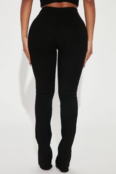 Available In Black, Heather Grey, Olive 2, And Cream. Pant Straight Leg Wide Elastic Waistband Stretch Compression Rib 88% Rayon 12% Spandex Imported | Alexa Snatched Pant in Black size 3X by Fashion Nova Cream Pant, Pants Straight, Black Pants, Black Fashion, Fashion Nova, Heather Grey, Straight Leg, Spandex, Elastic