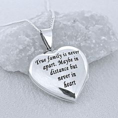 Personalized Silver Locket Necklace For Mother's Day, Personalized Heart Medallion Necklace For Anniversary, Personalized Medallion Heart Necklace For Anniversary, Engraved Sterling Silver Locket Necklace For Mother's Day, Engraved Sterling Silver Heart Necklace For Memorials, Silver Locket Necklace For Memorial On Mother's Day, Silver Locket Necklace For Mother's Day Memorial, Silver Heart Pendant Locket Necklace For Personalized Gift, Silver Heart Pendant Locket Necklace With Hallmark