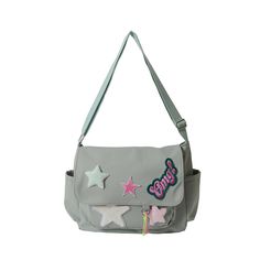 PRICES MAY VARY. 🌎 Material: The cute messenger bag is made of high-quality encrypted canvas material, wear-resistant, soft and comfortable, high-quality smooth zipper, easy to open or close, high-quality stitching, durable. 🌎 Size: This kawaii crossbody bag size is 30*10*25cm/11.81*3.94*9.84in, medium size, with enough storage space, easy to carry ipad, mobile phone, wallet, cosmetics, books and other items. 🌎 Structure: The messenger bag aesthetic consists of a zipper main pocket, a front s Cute Messenger Bag, Cute Messenger Bags, Letter Applique, Style Kawaii, Estilo Preppy, Outdoor Bag, Travel Purse, Canvas Messenger Bag, Crossbody Bags For Women