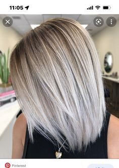 Blonding Services, Grey Hair Wig, Medium Length Hair Straight, Shoulder Length Blonde, Dunner Wordend Haar, Silver Blonde