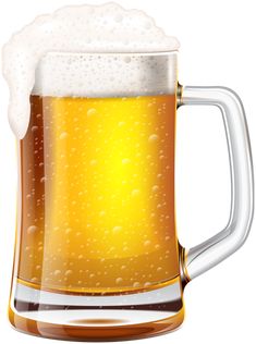 a mug of beer with foamy bubbles on the top and bottom, is shown