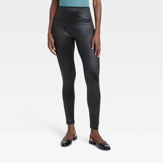 Stay ahead of the fashion game with these High-Waisted Shine Seamless Fleece Lined Leggings from A New Day™. Designed in black hue, these high-rise leggings features a full elastic wide waistband to match your silhouette. These ankle-length leggings come in skinny-leg regular fit style for a classic look. A New Day™: Style that goes wherever you do. Fleece Lined Leggings, Suede Leggings, Lined Leggings, Ponte Leggings, Ankle Length Leggings, Soft Leggings, High Rise Leggings, Faux Leather Leggings, Seamless Leggings