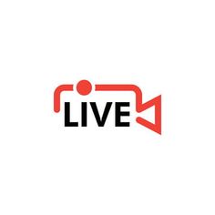 the word live is displayed in black and red on a white background with an arrow pointing to