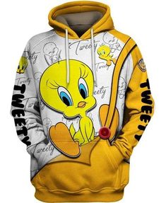 Tweety Pullover Hoodie, Disney Tweety Shirt, Disney Tweety Hoodie sold by Ian Clark | SKU 42022281 | Printerval Casual Hooded Top With Character Print, Hooded Cartoon Print Top For Streetwear, Disney Letter Print Sweatshirt For Winter, Hooded Fleece Tops With Cartoon Print, Cartoon Print Hooded Fleece Tops, Fan Merchandise Hooded Top With Drawstring Hood, Hooded Top With Character Print For Streetwear, Hooded Character Print Top For Streetwear, Casual Character Print Hoodie Tops