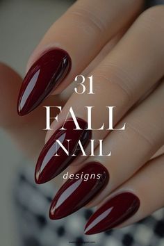 You can never go wrong with a fresh mani! 🎨✨ Find the look that speaks to you and get creative with your nails. 💕 Save this pin for your next appointment! Fall Acrilyc Nails Ideas, Fall Color For Nails, Deep Red Fall Nails, Maroon Fall Nail Designs, Nails For November 2024, Fall Autumn Nail Designs, Pumpkin Spice Nail Designs, Fall Red Nails Designs, Red Fall Nails Ideas