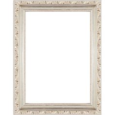 an ornate white frame on a white background