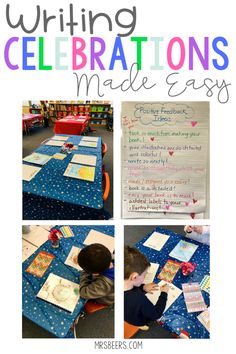 the writing celebration made easy with pictures and instructions