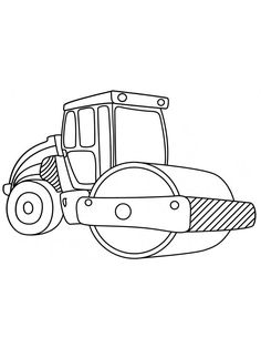 a line drawing of a bulldozer