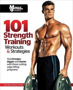 the cover of muscle fitness magazine shows a man with no shirt holding two kettles