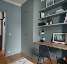 Blue Home Offices, Small Bedroom Inspiration, Kids Room Inspiration, Small Room Bedroom, Spare Room, Teen Room