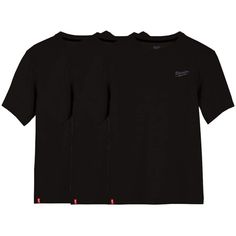 The MILWAUKEE Large Black Short Sleeve Hybrid Work Tee is a lightweight and breathable solution that allows users to STAY COMFORTABLE and KEEP COOL. This short sleeve t-shirt is specifically created for mobility and durability with its drop shoulder design to reduce wear on the seams. The Hybrid Work Tee Shirt is built to protect against the elements, offering UPF 50 protection for those warm days on the job site and moisture-wicking fabric so users can stay dry while working. Gender: male. Age Group: adult. Hybrid Design, Work Safety, Work Jackets, Shoulder Design, Layered Look, Moisture Wicking Fabric, Neck Shirt, Black Shorts, Upf 50