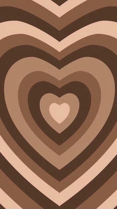 a heart shaped pattern in brown and white