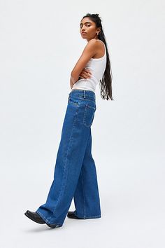 Our new favorite BDG jeans in a relaxed, loose fit. Designed in a classic rigid denim featuring a mid-rise waistline, straight leg and a BDG patch at the back. Size up for a baggy fit! Only at Urban Outfitters. Features BDG Ozzy loose jeans Baggy jeans in a loose fit Rigid non-stretch denim Mid-rise waistline BDG patch at the back Loose, baggy fit Full-length 5-pocket styling Zip fly and button closure UO exclusive Contents + Care 100% Cotton Machine wash Imported Size + Fit Mid-rise Baggy leg F Bdg Jeans, Elevated Basics, Loose Jeans, Baggy Jeans, Baggy Fits, Exclusive Collection, Vintage Denim, Stretch Denim, Womens Bottoms