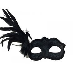 KBW GLOBAL CORP Costume Accessories Black Venetian Mask with Side Feathers, 1 Count Elegant Feathered Masquerade Mask, Elegant Feathered Eye Mask For Masquerade, Black Formal Eye Mask Masquerade, Elegant Black Formal Mask, Elegant Feathered Masquerade Mask For Mardi Gras, Elegant Formal Masks For Carnival, Elegant Formal Mask For Carnival, Elegant Black Mask For Costume Party, Elegant Black Masks And Prosthetics For Evening