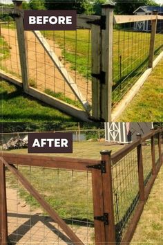 the before and after photos of a fence