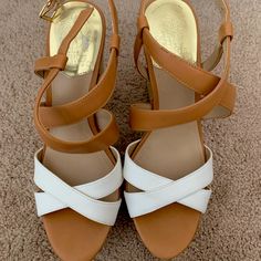 Vince Camuto. Nwt. In Perfect Condition. 5” Inch Heel, 1” Platform. Size 8. Beige Wedge Sandals, Gladiator Wedge Sandals, Tan Wedge Sandals, Leopard Print Wedges, Gladiator Wedges, Beige Wedges, Leather Cuts, Leather Espadrilles, Black Wedge Sandals