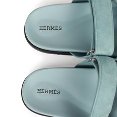 This pair of Cypre sandals are in bleu suede and feature the iconic H and a velcro crossover strap. Origin: ItalyCondition: Pristine; new or never Accompanied by: Hermes box, dustbagsSize: 37 EU Hermes Box, Birkin 25, Madison Avenue, Hermes Bags, Crossover, Designer Shoes, Luxury Bags, Bags Women, Fashion Bags