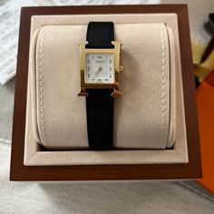 Brand New With Box, Guarantees And Ribbon. Giftable. Black Epsom Leather With Gold Hardware. 21 Size. Hermes Watch Women, Hermes Accessories Jewelry, Hermes Heure H Watch, Hermes Cape Cod Watch, Hermes Click Clack Bracelet, Hermes Bracelet Black, Hermes Behapi Bracelet, Hermes Apple Watch, Elegant Watches Women