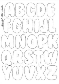 the alphabet is cut out and ready to be sewn on with this free printable pattern