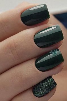 Nagellack Trends, Floral Nail Designs, Manicure Gel, Green Nail Polish, Heart Nail, Fall Acrylic Nails, Green Nail, Thanksgiving Nails