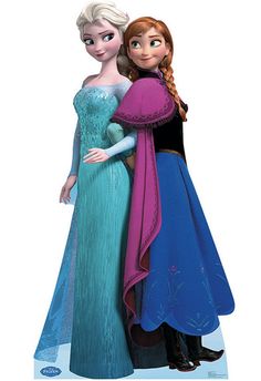 two frozen princesses standing next to each other