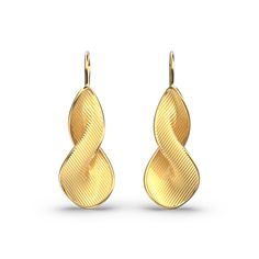 Made in Italy Twisted Gold Drop Earrings - Oltremare Gioielli Luxurious Earrings, Luxury Earrings, Italian Craftsmanship, Italian Jewelry, Italian Luxury, Gold Drop Earrings, Earrings Handmade, Timeless Style, Ring Verlobung