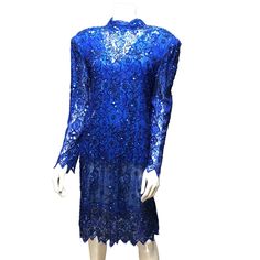 Vintage Champ Ellyse Sequin Cocktail Dress Beaded Evening 80s Performance Glam | eBay Vintage Jeans Mens, Vintage Denim Jeans, Womens Sleeveless Tops, Sequin Cocktail Dress, Vintage Inspired Outfits, Women's Nightgowns, Womens Vintage Dresses, 80s Fashion, Beaded Dress