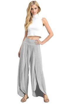 Keep up with your laid-back aesthetic with a pair of Wide Legged Pants with Side Pockets from Iconic Luxe. A wide-leg silhouette with cropped cut gives these pants an easy-breezy fit. The side pockets let you stash essentials you like to keep close by, like your phone, hair ties, chapstick and more. From relaxing at home to soaking up off-duty days with friends, you'll simply love slipping into these wide-leg pants to keep comfy wherever you go. Pants feature wide waistband, concealed side pocke Tulip Pants, Wide Legged Pants, Easy Breezy, Wide Waistband, Black Charcoal, Off Duty, Keep Up, Girls Shopping, Hair Ties