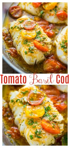 the best dish single god in white wine tomato basil sauce with scallops on top