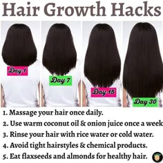 Hair Growth Hacks, Quick Hair Growth, Homemade Hair Treatments, Hair Care Remedies, Hair Growth Secrets, How To Grow Your Hair Faster, Hair Mask For Growth, Quick Hair, Natural Face Skin Care