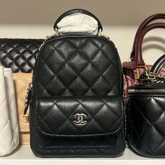 Worn A Few Times - Excellent Condition Stickers On Some Hardware Can Be Worn As Back Back Or Cross Body Multi Functional Box, Bag, Dust Bag, Receipt Etc Included Low Balls Get Ignored Chanel Mini Backpack, Chanel Mini, Chanel Bags, Box Bag, Mini Backpack, Cross Body, Dust Bag, Chanel, Bag Lady