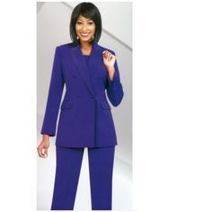 Condition: New With Tags Size: 30 Color: Purple Ben Marc 2-Piece Usher Suit Made In Classic Crepe Fabric Features 31 Inch Jacket And 34 Inch Skirt Fully Lined Church Suit, Great For Usher Groups Purple Suits For Workwear In Fall, Purple Suits For Fall Workwear, Purple Long Sleeve Workwear Pantsuit, Purple Long Sleeve Pantsuit For Work, Elegant Purple Pantsuit For Work, Purple Suits For Office, Purple Blazer With Pockets For Work, Purple Workwear Blazer With Pockets, Fitted Lavender Bottoms For Work