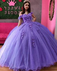 Quinceanera Dresses 3D Applique Puffy Skirt Lace-Up Back Sweet 16 Party Dress Long Prom Gowns,GD215 on Storenvy Sweet 16 Party Dress, Burgundy Quinceanera Dresses, Purple Quinceanera Dresses, 3d Applique, 15 Dresses Quinceanera, Quinceanera Dresses Pink, Sweet 16 Party, Tulle Balls, Puffy Skirt