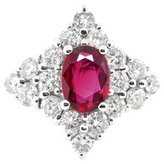 A beautiful ring set in 18 Karat Gold featuring a 1.01Carat Natural Ruby and 1.20 Carat Diamonds. Rubies are referred to as "Ratnaraj" in Sanskrit meaning the King of Gems. Early cultures treasured rubies for their similarity to the redness of the blood that flowed through their veins, and believed that rubies held the power of life. The ring is made in Japan. Ring size and stamping detailed below. Contact Us for more information. If required, we can adjust the ring size free of cost. Ring Size: Sanskrit Meaning, Ruby And Diamond Ring, Diamond Ring Set, Diamond Ring Settings, Blood Red, Red Ruby, Sanskrit, Beautiful Ring, Gem Stone