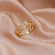 Luxury Gold Color Pearl Zircon Rings for Woman Vintage Sexy Open Ring Party Joint Ring Fashion Elegant Jewelry Gifts Real Gold Necklace, Simple Diamonds, Rings Jewelry Fashion, Trendy Ring, Party Rings, Geometric Ring, Zircon Ring, Vintage Pearls, Color Dorado