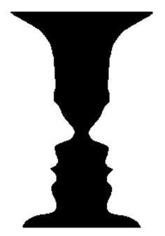 a black and white silhouette of an hourglass