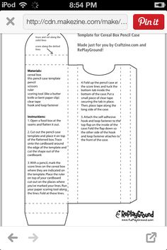 an image of a paper box with instructions for making the top and bottom part on it