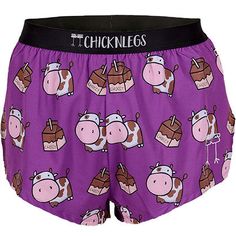 Do you have ChicknLegs? These shorts are utterly perfect! The choccy cow shorts are a must have for chocolate milk lovers. The ChicknLegs 2" split running shorts are known for their lightweight fabric, ultra soft liners, comfortable waistbands, and funny printed designs. Features: ✔ Soft elastic waistband provides a smooth fit that stays in place ✔ Inner pocket to stash the essentials✔ Black mesh liner offers full coverage and breathability✔ Machine washable ✔ 2" Inseam and 4" Side Split✔ Model Choccy Milk, Milk Cows, Running Singlet, Running Shorts Men, Running Shorts Women, Milk Cow, Chicken Legs, Crop Top Bra, Pj Pants