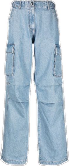 Denim Cargo, Cargo Trousers, Pin Tucks, Light Wash Denim, Ice Blue, Cargo Shorts, Fashion Branding, Straight Leg, Trousers