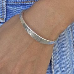 Hammered Sterling Silver Handmade Cuff Bracelet Minimalist | Etsy Boho Cuff Bracelet, Statement Cuff Bracelet, Boho Cuff, Handmade Silver Jewellery, Cuff Bracelets Handmade, Indie Jewelry, Bracelet Minimalist, Hammered Sterling Silver, Cuff Bangles