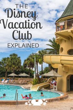 the disney vacation club is open for all to see and do in this photo with text overlay