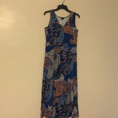 Talbot's Mo Petite Dress Blue Pink Floral Paisley Print Nwt Size Mp Petite Blue Paisley Print V-neck Dress, Casual Blue Maxi Dress With Vibrant Print, Blue V-neck Dress With Paisley Print, Sleeveless Patterned Paisley Print Maxi Dress, Sleeveless Patterned Maxi Dress With Paisley Print, Casual Blue Paisley Print Maxi Dress, Blue Sleeveless Maxi Dress With Vibrant Print, Blue Sleeveless Dress With Vibrant Print, Blue Fitted Maxi Dress With Vibrant Print