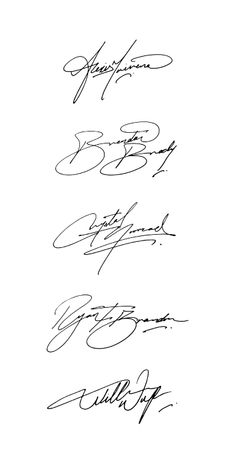 the signatures of four members of the beatles's band