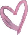 a pink heart shaped object on a white background