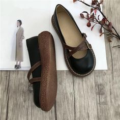 Department Name: Adult Item Type: Flats Outsole Material: Rubber Closure Type: Slip-On Flats Type: Basic Insole Material: PU Lining Material: PU Occasion: Casual Toe Shape: Round Toe Fashion Element: Shallow Upper Material: PU Season: Spring/Autumn Fit: Fits true to size, take your normal size Pattern Type: Solid Summer Brown Closed Toe Mary Janes, Casual Summer Mary Janes With Round Toe, Summer Mary Janes With Leather Sole And Round Toe, Casual Mary Janes With Rubber Sole For Summer, Casual Leather Shoes With Buckle Closure, Casual Summer Mary Janes With Rubber Sole, Casual Brown Flat Mary Janes, Round Toe Flats With Buckle Closure, Casual Brown Ankle Strap Flats